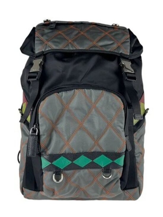 Auth PRADA Backpack Black/Multicolor Nylon/Leather - z9824 main image 5
